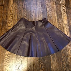 Faux-Leather Skater Skirt